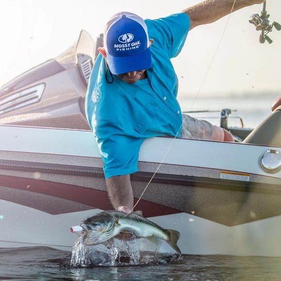 💲2️⃣ EAG Elite by Mossy Oak Blue Short-sleeved Button-down Outdoor Sport Shirt - Picture 7 of 14